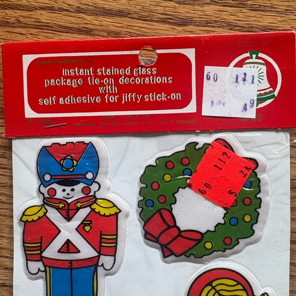 Vintage Puffy Christmas Themed Stickers Set x3 in original packaging - Picture 3 of 5